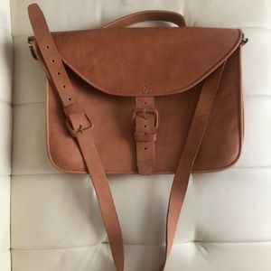 Leather Portfolio Messenger Bag